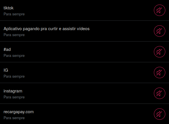 Minha lista por enquanto